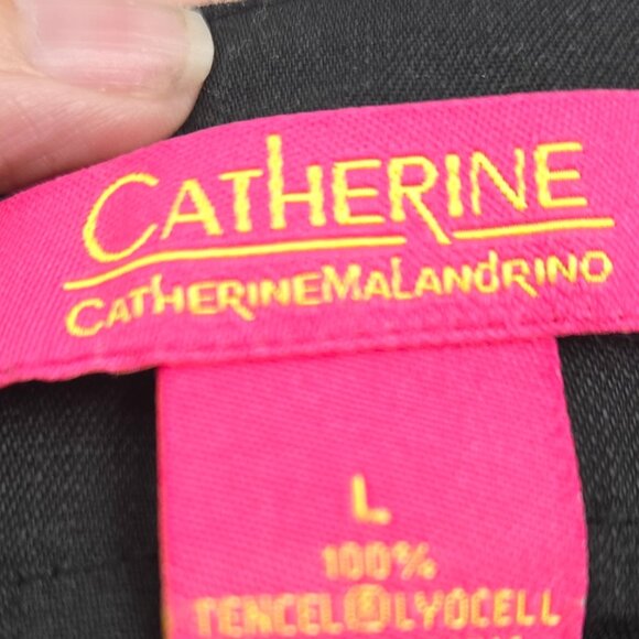 Catherine Malandrino Black Embroidery Off-Shoulder Blouse Size Large - Picture 6 of 8